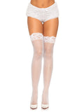 Stay Up Lace Top Micro Net Thigh Highs