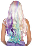 27" Pastel Rainbow Long Wavy Costume Wig