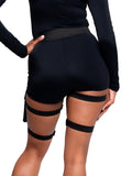 Multi Strap Garter Utility Belt With Pocket