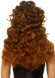 24” Long Curly Wispy Bang Wig With Half Up Pony
