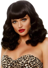 16" Retro Bang Curly Bob Costume Wig With Bangs