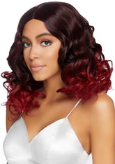 18" Curly Ombre Long Center Part Bob Costume Wig