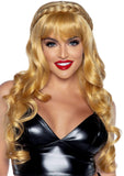 26” Long Curly Bang Costume Wig With Braid