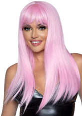 24” Long Straight Pastel Wig With Bangs