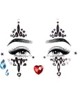 Harlequin Adhesive Face Jewels Sticker Set