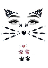 Animal Adhesive Face Jewels Sticker Set