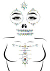 Leg Avenue Skeleton Face and Chest Adhesive Jewels Sticker Set