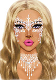 Masquerade Adhesive Face Jewels Sticker Set