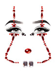 Clown Adhesive Face Jewels Sticker Set