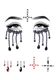Possessed Adhesive Face Jewels Sticker Set