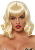 16" Retro Bang Curly Bob Costume Wig With Bangs