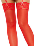 color_red | Leg Avenue Alix Sheer Thigh High Stockings