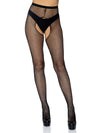 color_black | Leg Avenue Ginny Fishnet Crotchless Pantyhose