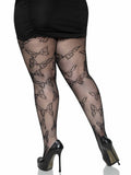 Leg Avenue Plus Size Butterfly Fishnet Tights