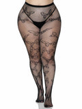 Leg Avenue Plus Size Butterfly Fishnet Tights