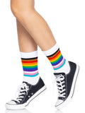 Leg Avenue Pride Flag Crew Socks
