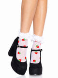 Leg Avenue Strawberry Dot Ruffle Anklets