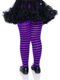 color_black/purple | Leg Avenue Ana Children's Striped Tights