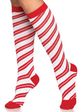 Leg Avenue Krystal Candy Cane Knee Socks