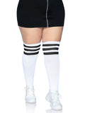 Leg Avenue Plus Size Over the Knee Athletic Socks