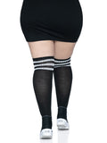 Leg Avenue Plus Size Over the Knee Athletic Socks