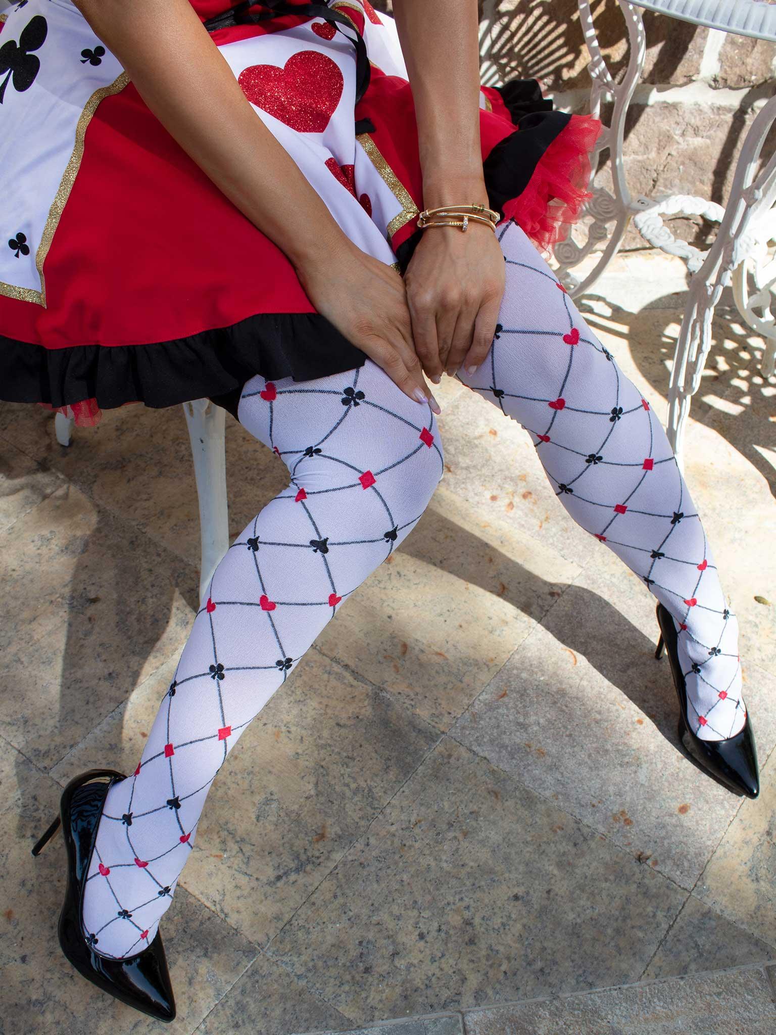 Leg Avenue Card Suit Thigh High Stockings