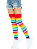 Leg Avenue Lycra Acrylic Rainbow Thigh Highs Socks