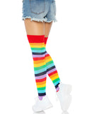 Leg Avenue Lycra Acrylic Rainbow Thigh Highs Socks