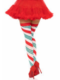 Leg Avenue Jolly Holiday Striped Thigh Highs