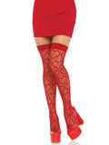 color_red | Leg Avenue Amore Heart Net Thigh Highs