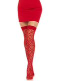 color_red | Leg Avenue Amore Heart Net Thigh Highs