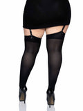 color_black | Leg Avenue Plus Luna Thigh High Stockings