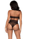 Leg Avenue Fishnet Dotted Crop Top and Thong Set