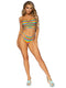 Leg Avenue Shredded Rainbow Bandeau Top and Panty Set