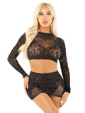 Leg Avenue Wildest Dreams Crop Top and Skirt Set