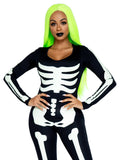 Leg Avenue Printed Glow In The Dark Skeleton Catsuit