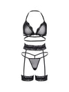 Leg Avenue 3-Piece Sheer Bikini and Garter Lingerie Set