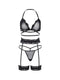 Leg Avenue 3-Piece Sheer Bikini and Garter Lingerie Set