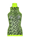Leg Avenue High Neck Neon Sheer Zebra Mini Dress