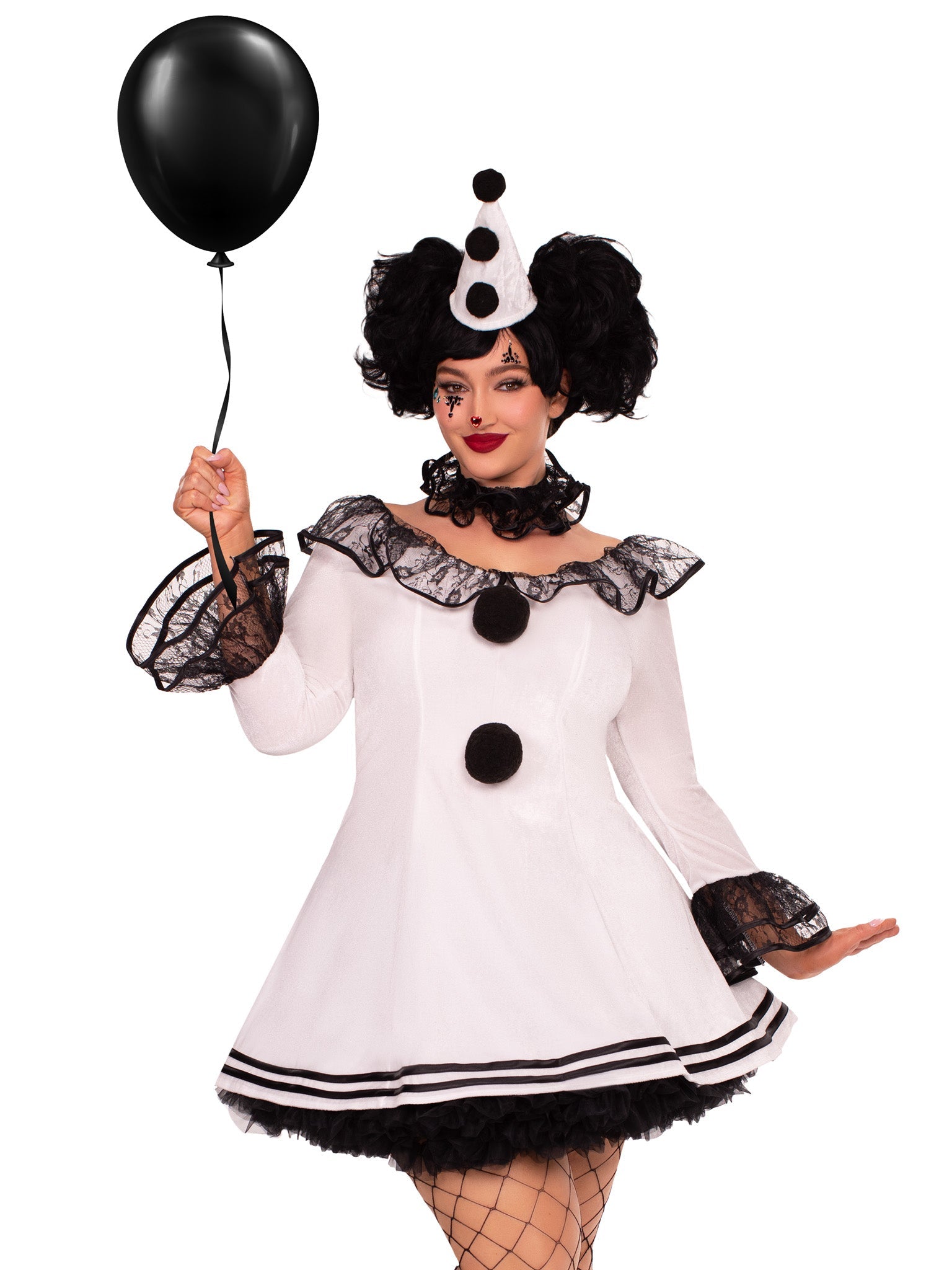 Leg Avenue Plus Pierrot Clown Costume