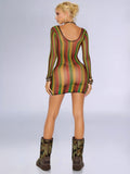 Sunset Stripe Mini Dress