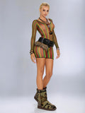 Sunset Stripe Mini Dress