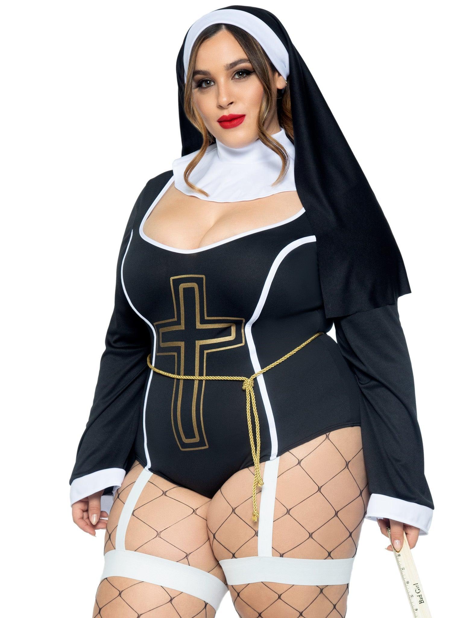 Leg Avenue Plus Sister Sin Nun Costume