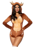 Leg Avenue Fawn Romper Antler Hood Costume