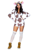 Leg Avenue Cow Romper Horn Hood Costume