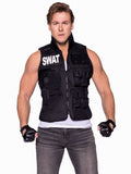 Leg Avenue Men's 2 Piece Black SWAT Commander Costume