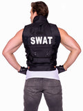 Leg Avenue Men's 2 Piece Black SWAT Commander Costume