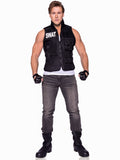 Leg Avenue Men's 2 Piece Black SWAT Commander Costume