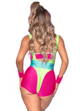 Leg Avenue 5 Piece 80s Workout Romper Costume