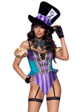 Leg Avenue 3 Piece Mischievous Mad Hatter Costume